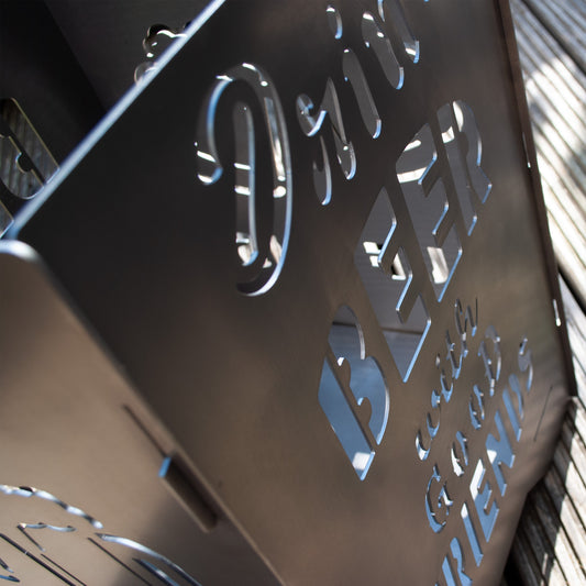 Feuertonne Feuerkorb Feuersäule Feuerstelle | Motiv Bier