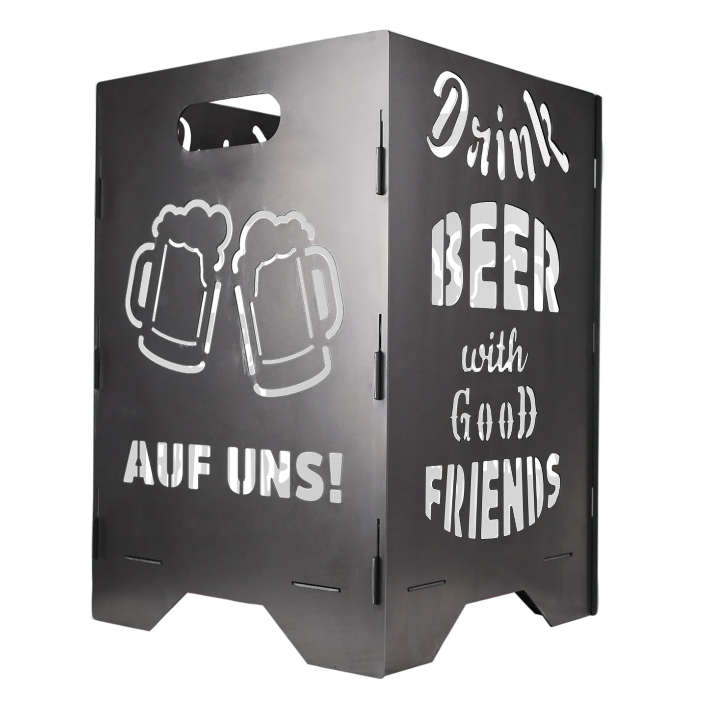 Feuertonne Feuerkorb Feuersäule Feuerstelle | Motiv Bier