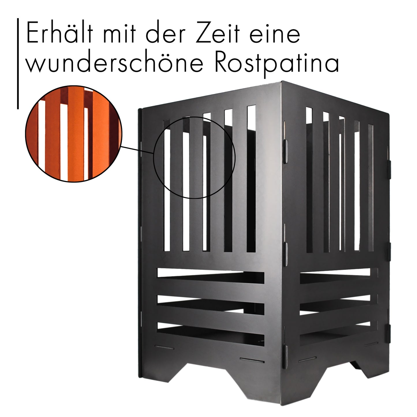 Feuertonne Feuerkorb Feuersäule Feuerstelle | Motiv Modern