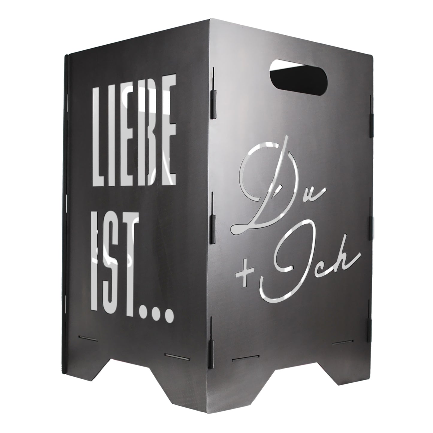 Feuertonne Feuerkorb Feuersäule Feuerstelle | Motiv Liebe personalisiert