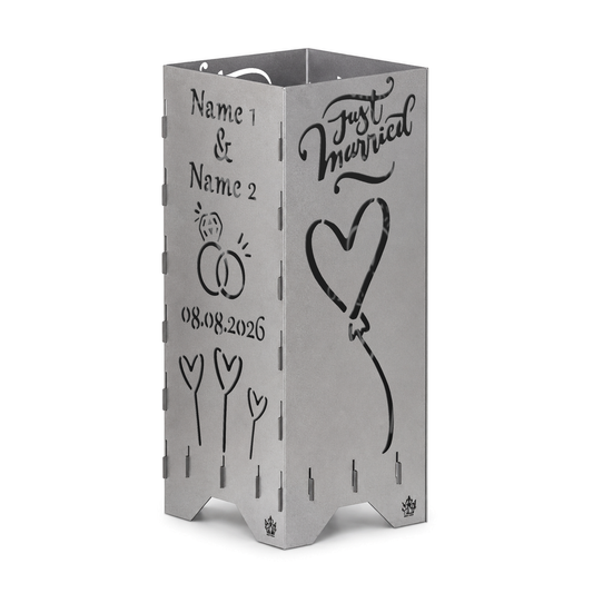 Feuertonne Hochzeit | Just married | 75 cm | 100 cm | Personalisiert