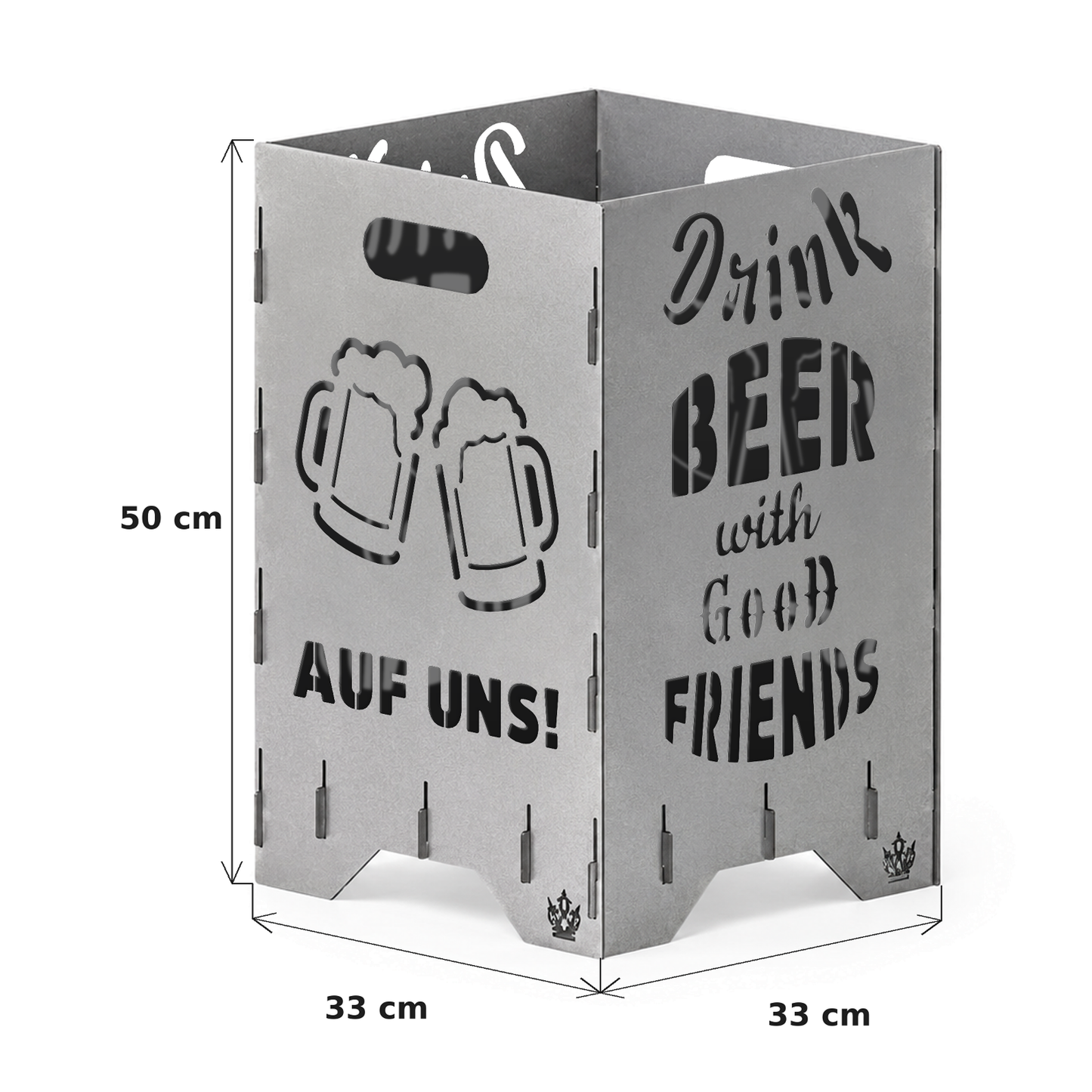 Fire barrel, fire basket, fire column, fireplace | Beer motif