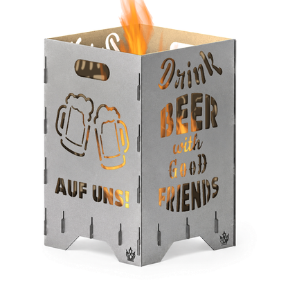 Fire barrel, fire basket, fire column, fireplace | Beer motif