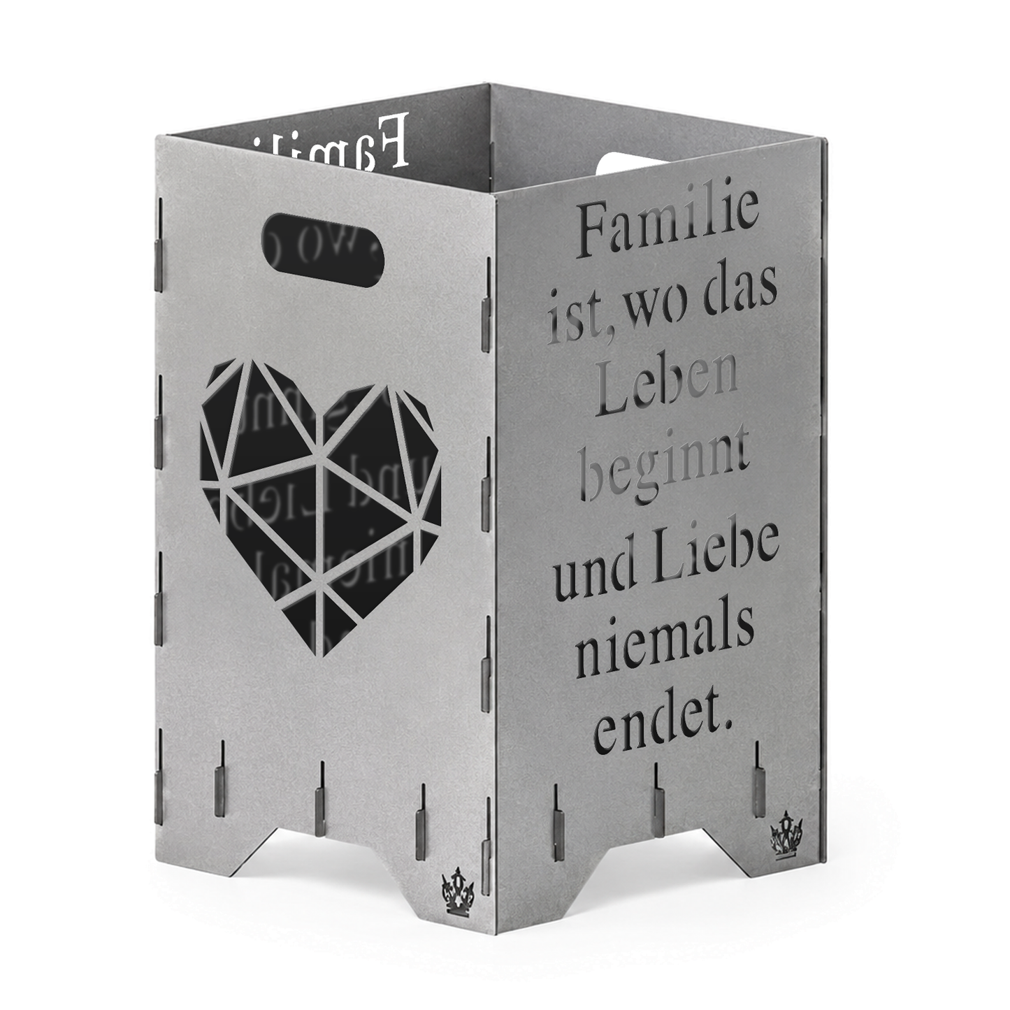 Fire barrel, fire basket, fire column, fireplace | Family motif