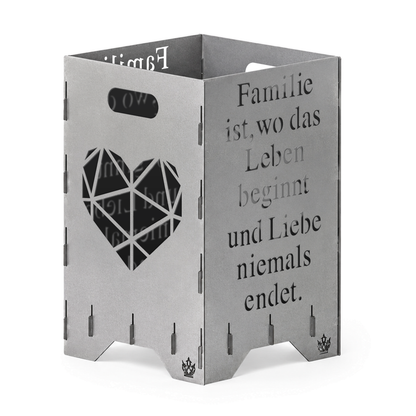Fire barrel, fire basket, fire column, fireplace | Family motif