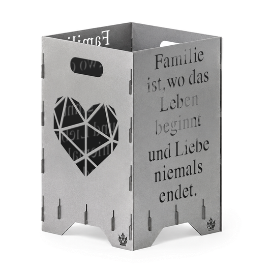 Fire barrel, fire basket, fire column, fireplace | Family motif