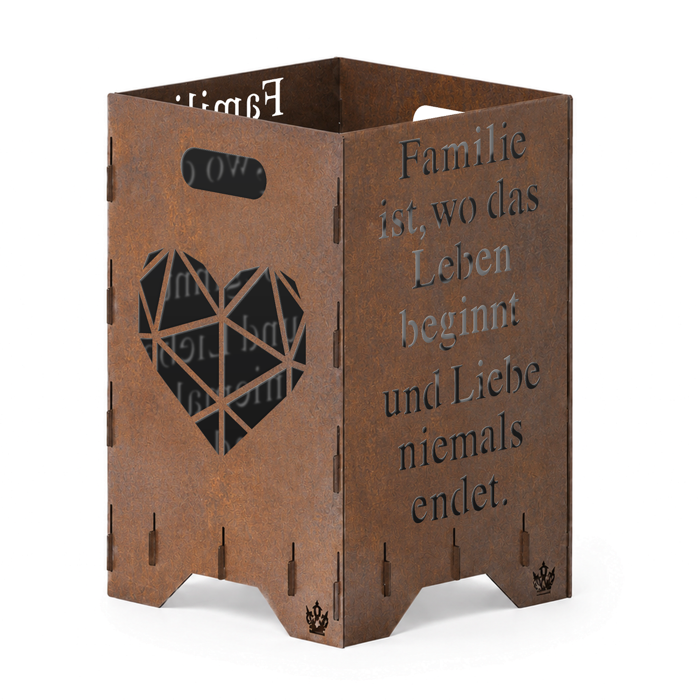 Fire barrel, fire basket, fire column, fireplace | Family motif
