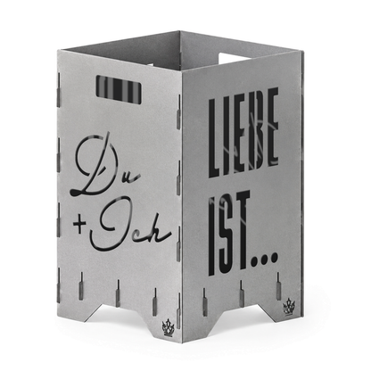 Fire barrel, fire basket, fire column, fireplace | Love motif