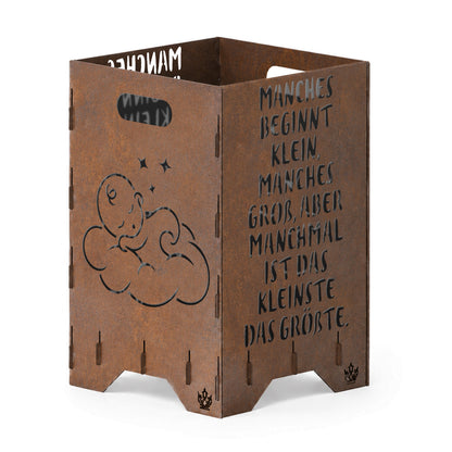 Fire barrel, fire basket, fire column, fireplace | Birth motif