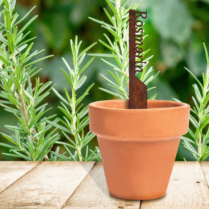 Pflanzenstecker „Rosmarin“ | Wetterfester Kräuterstecker für Garten und Beet