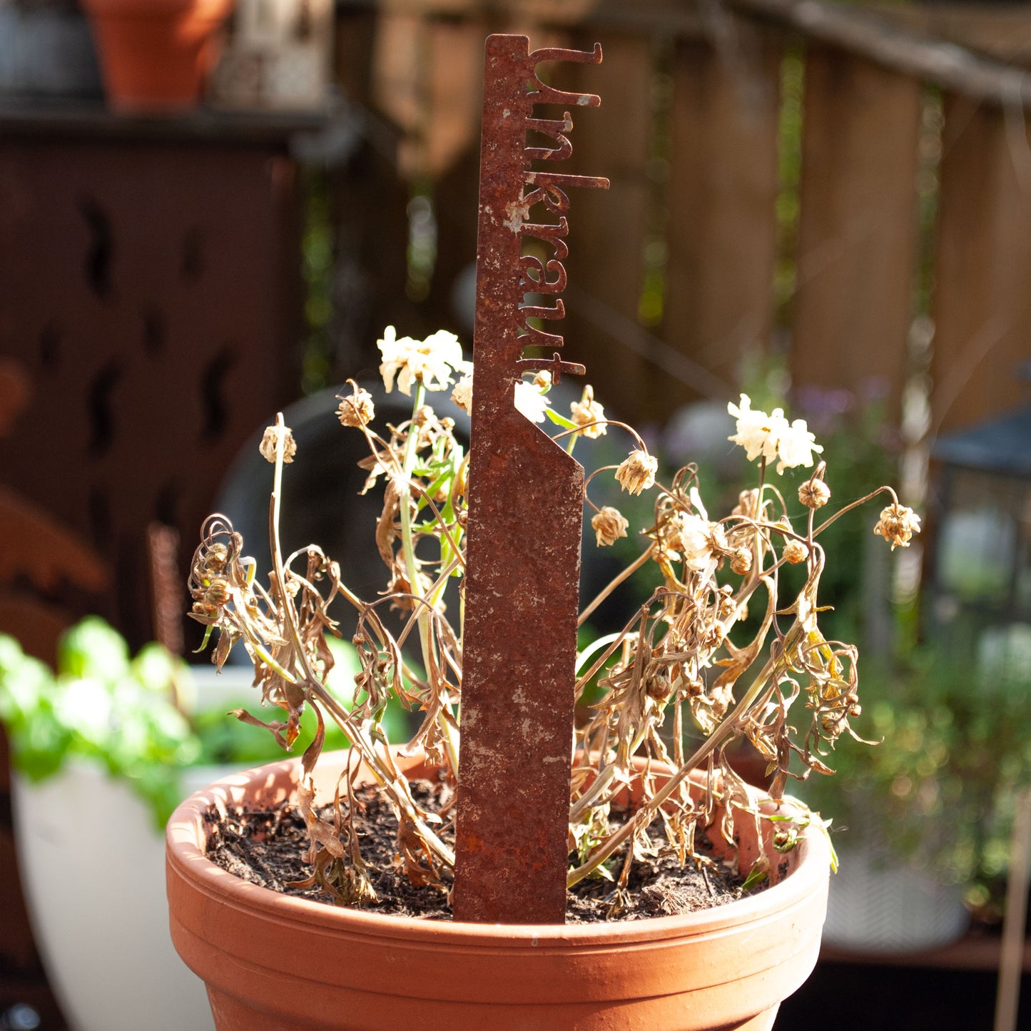 Pflanzenstecker „Unkraut“ | Wetterfester Gemüsestecker für Garten und Beet