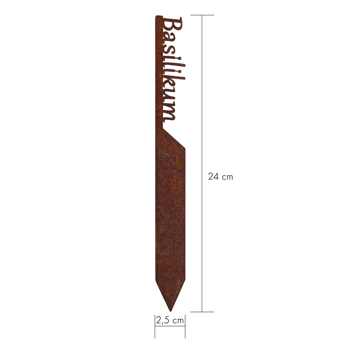 Pflanzenstecker „Basilikum“ | Wetterfester Kräuterstecker für Garten und Beet