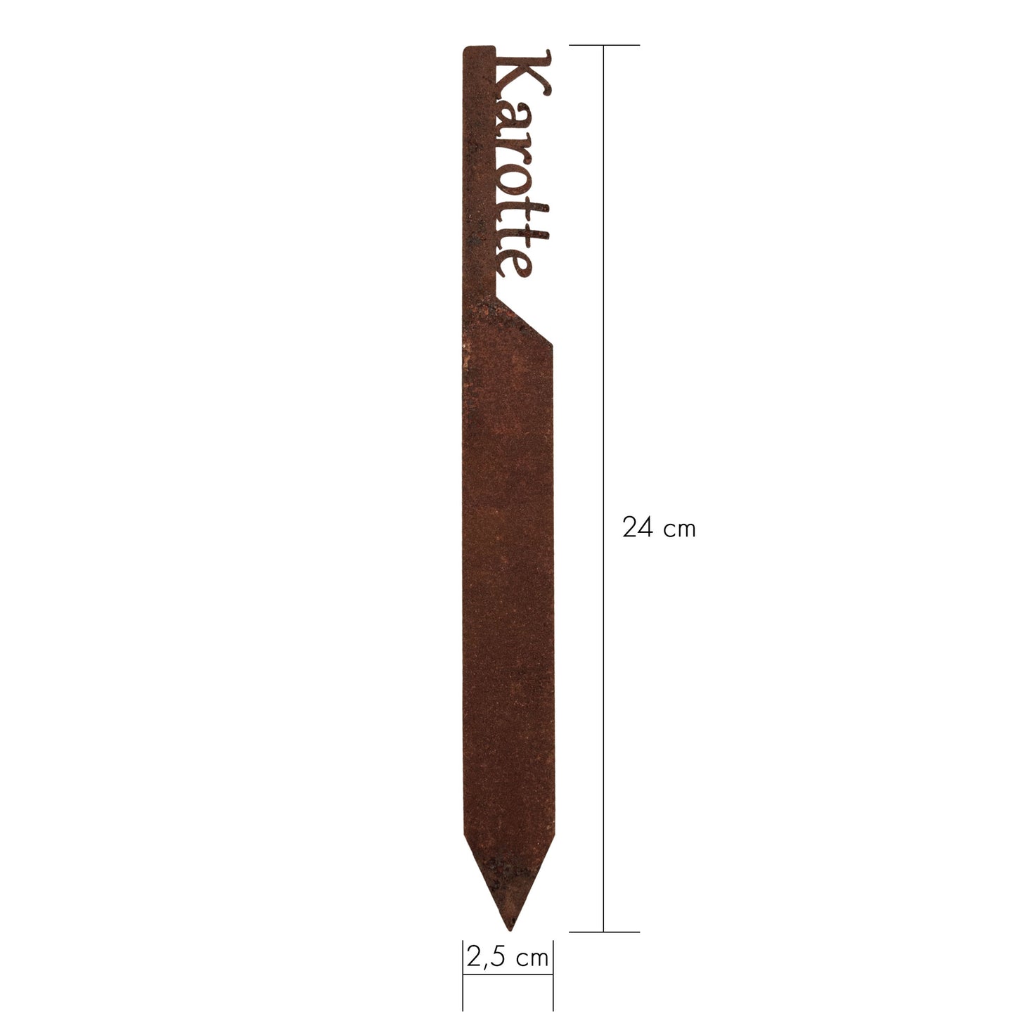 Pflanzenstecker „Karotte“ | Wetterfester Gemüsestecker für Garten und Beet