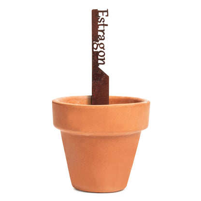Pflanzenstecker „Estragon“ | Wetterfester Kräuterstecker für Garten und Beet