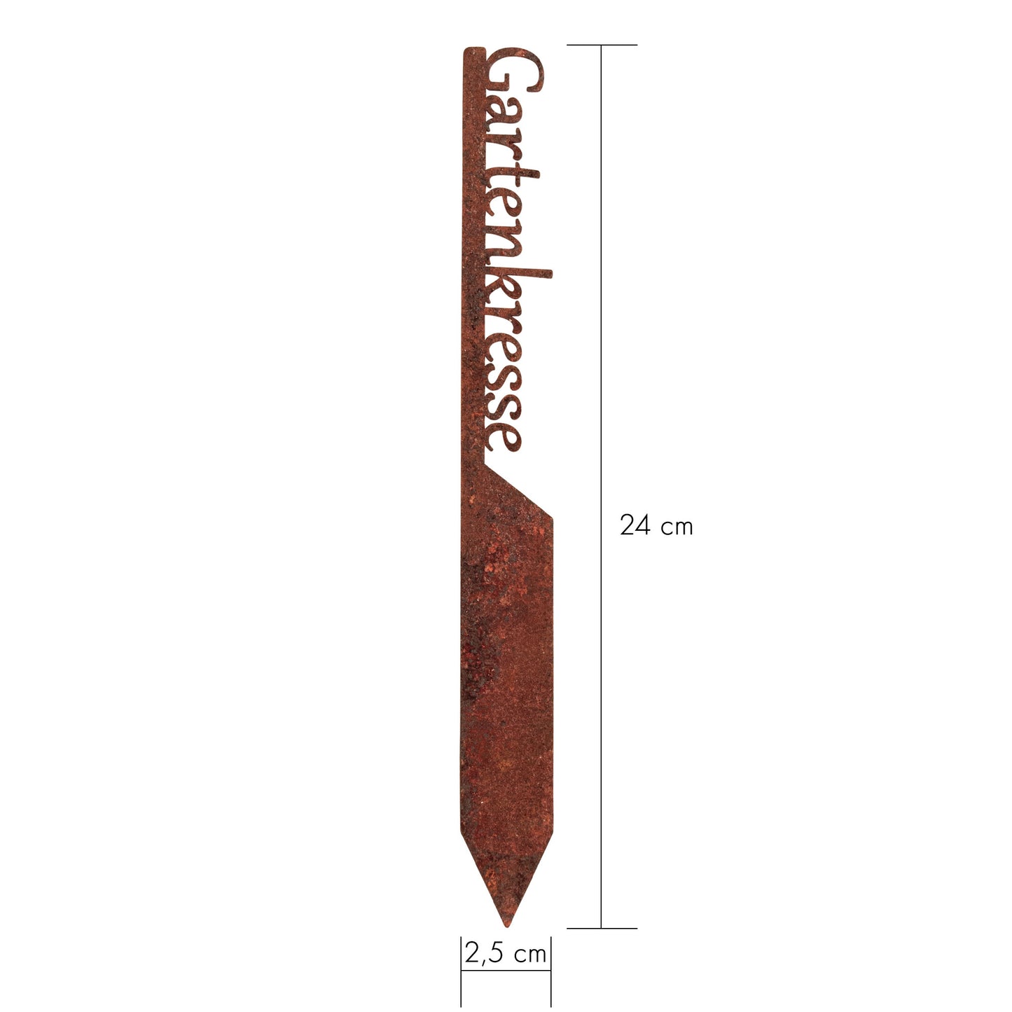 Pflanzenstecker „Gartenkresse“ | Wetterfester Kräuterstecker für Garten und Beet