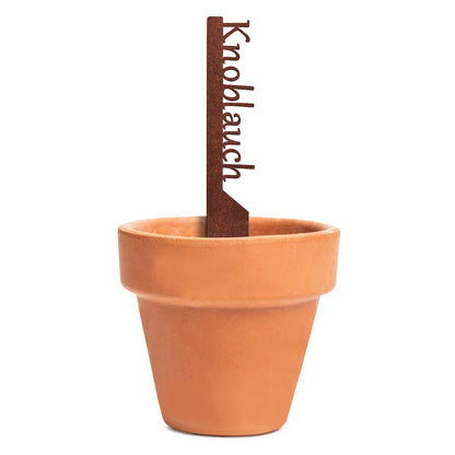 Pflanzenstecker „Knoblauch“ | Wetterfester Gemüsestecker für Garten und Beet