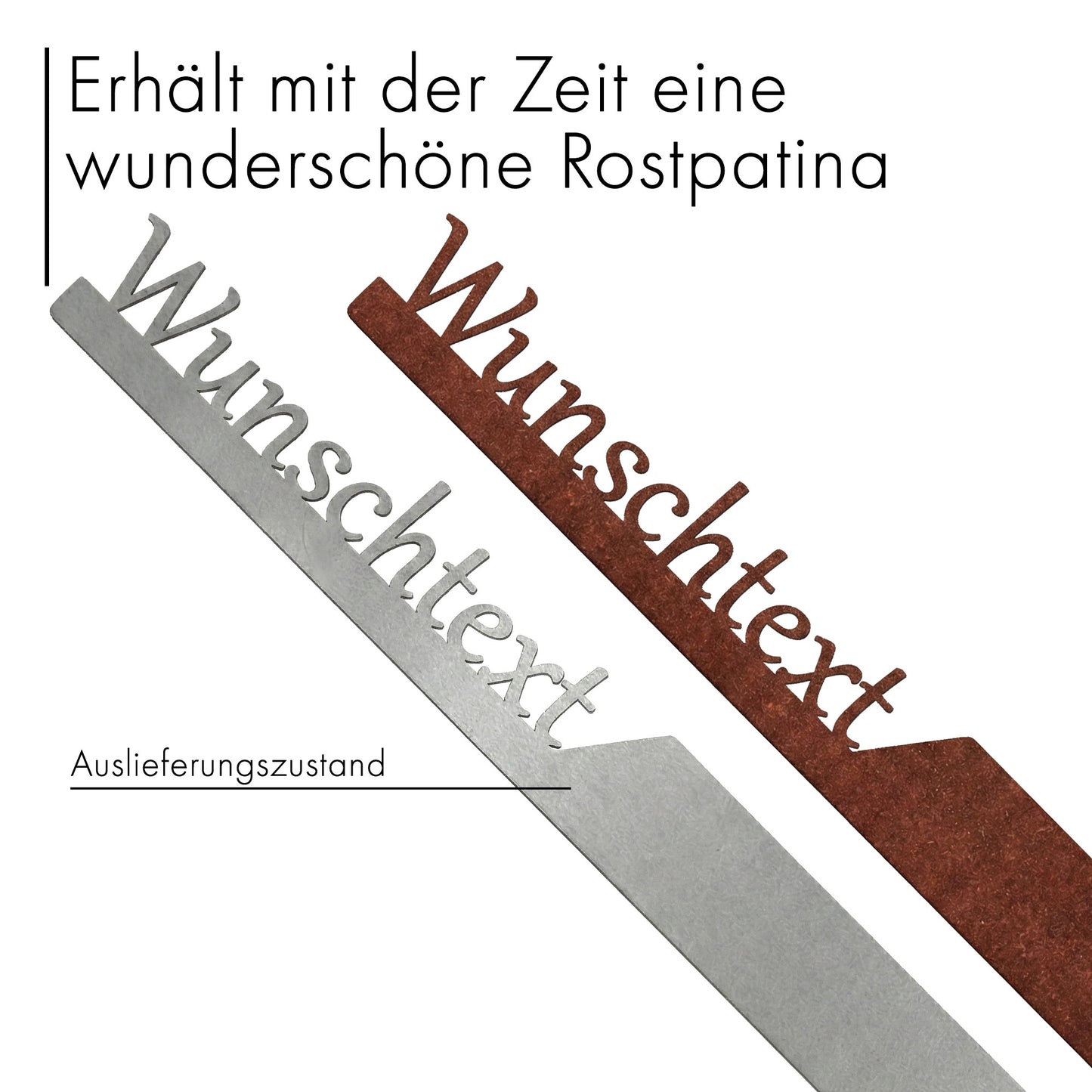 Personalisierter Pflanzenstecker mit Wunschtext | Wetterfester Gartenstecker