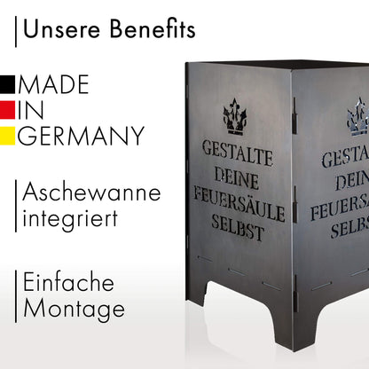 Kleine Feuertonne selbst gestalten | Eigene Motive und Texte | Personalisiert und Individuell