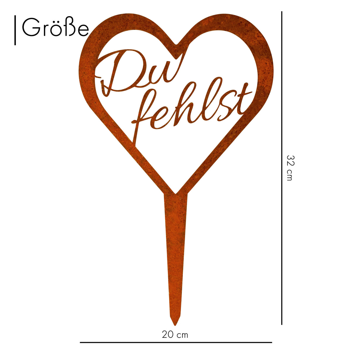 Grabschmuck "Du fehlst"