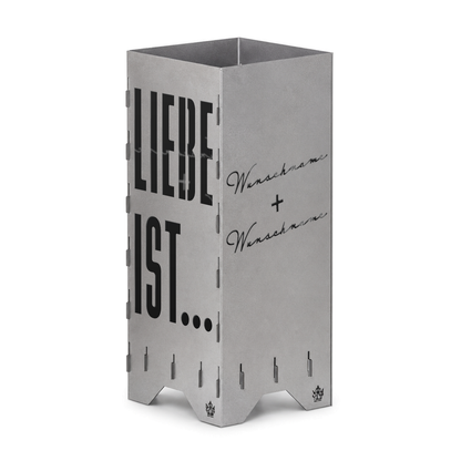 Fire barrel, fire basket, fire column, fireplace | Love motif