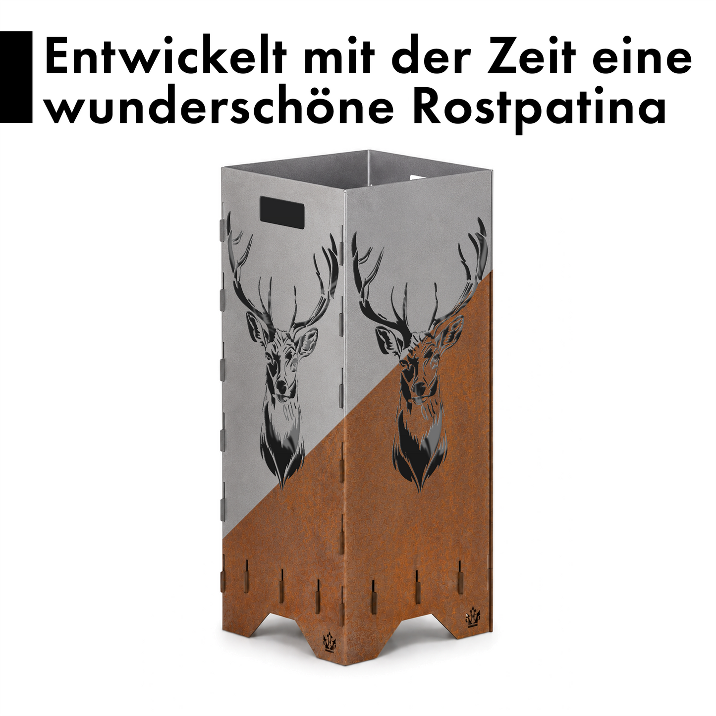 Feuertonne "Hirsch" in 3 Größen bis 1 m Höhe