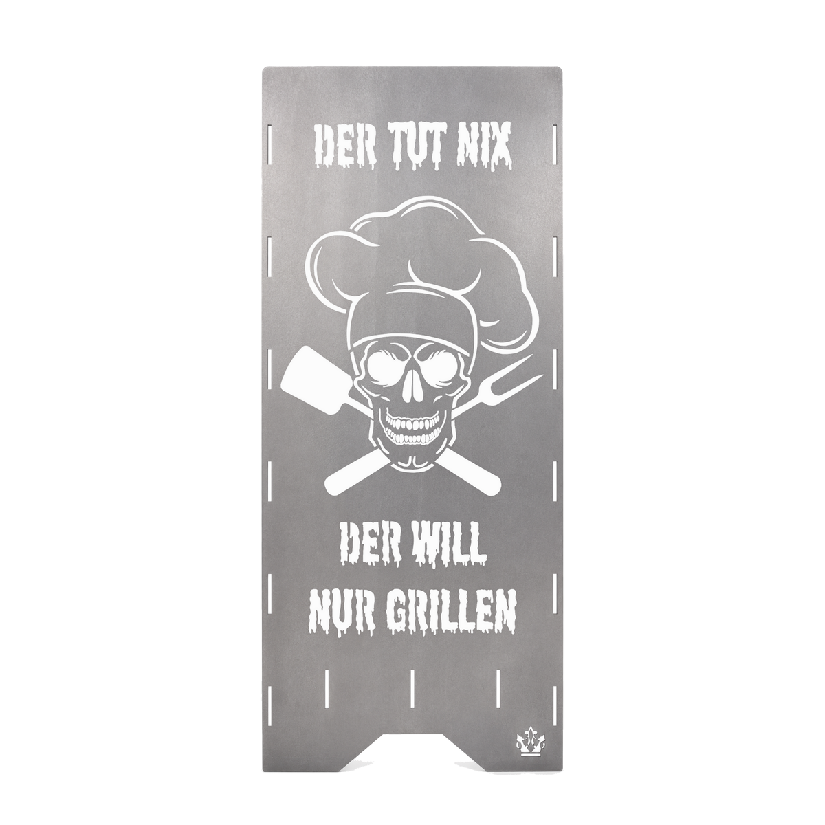 Feuertonne "Der tut nix, der will nur grillen" in 3 Größen bis 1 m Höhe