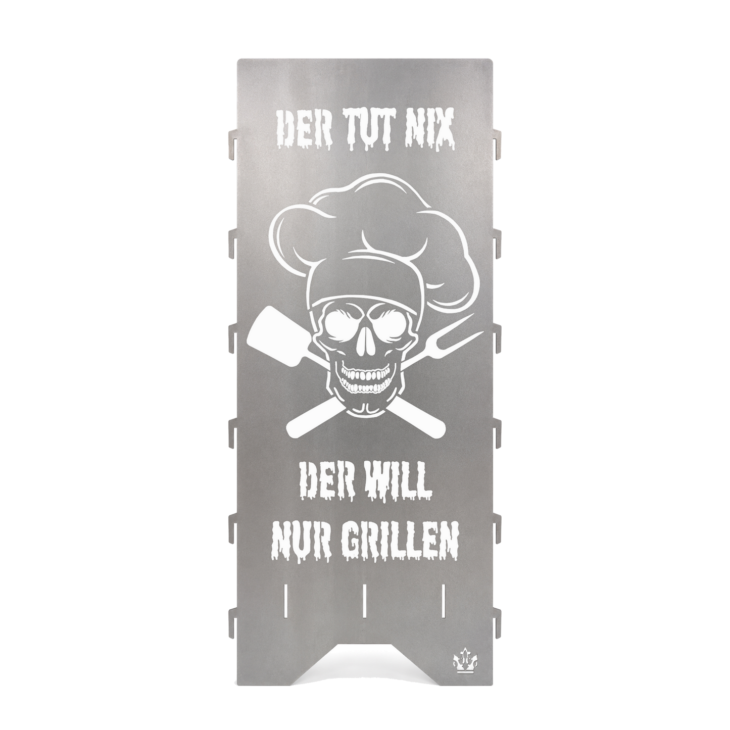 Feuertonne "Der tut nix, der will nur grillen" in 3 Größen bis 1 m Höhe