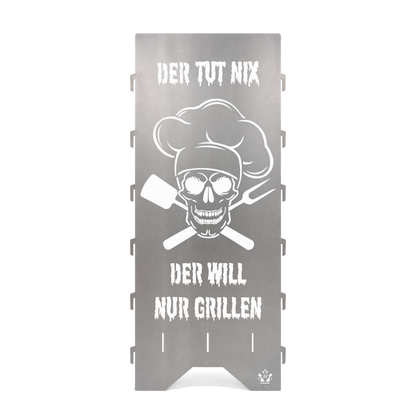 Feuertonne "Der tut nix, der will nur grillen" in 3 Größen bis 1 m Höhe