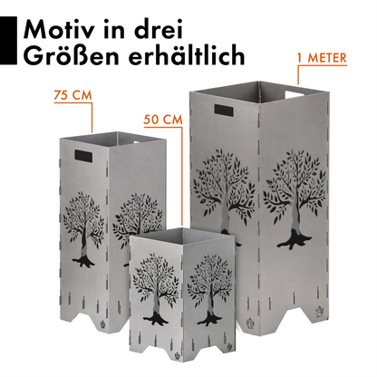 Feuertonne "Lebensbaum" in 3 Größen bis 1 m Höhe