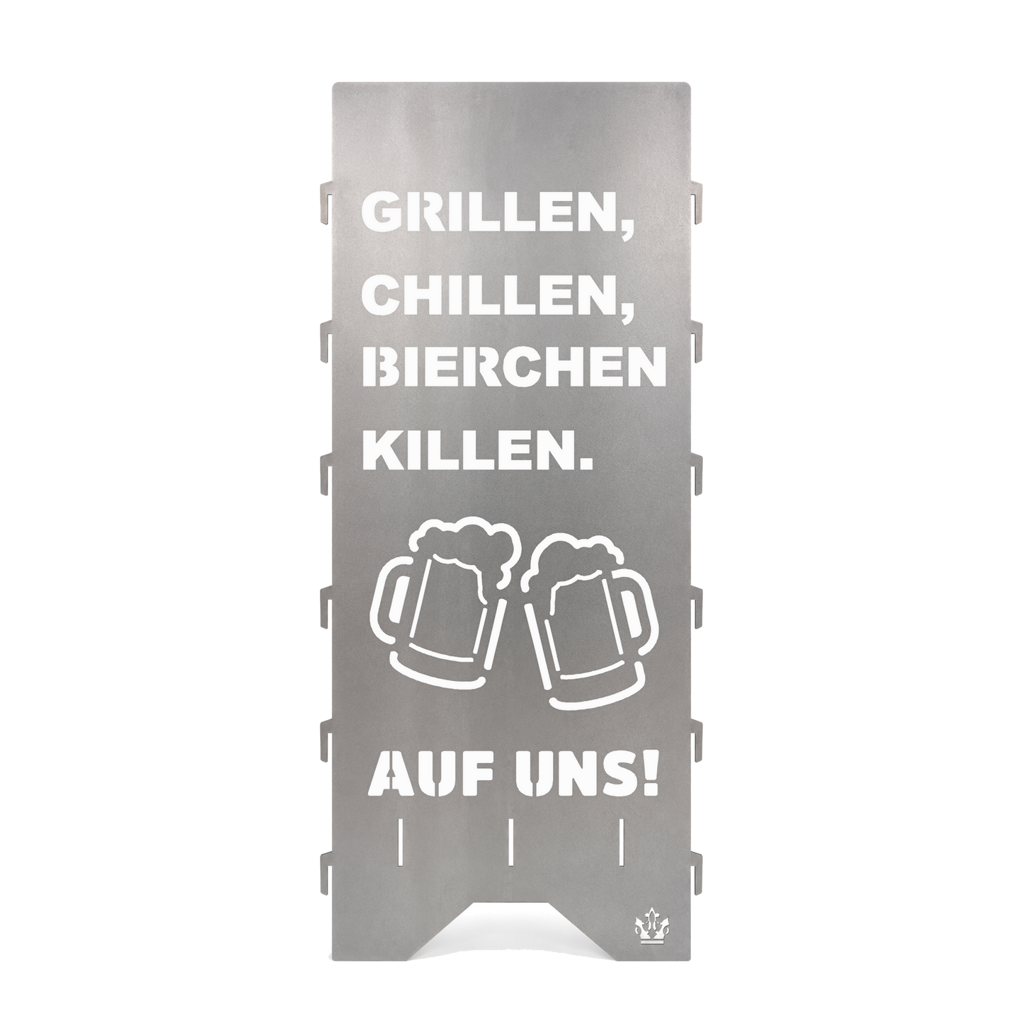 Feuertonne "Grillen, chillen" in 3 Größen bis 1 m Höhe