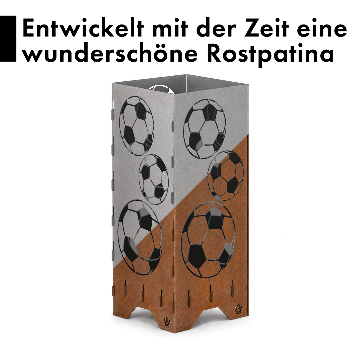 Feuertonne "Fußball" in 3 Größen bis 1 m Höhe