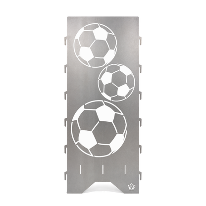 Gegenüberliegendes Seitenteil der Feuertonne Fußball 75 cm mit gleichem Motiv