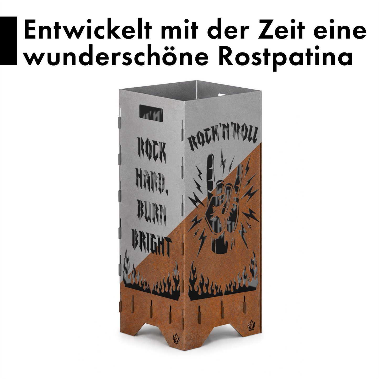Feuertonne "Rock ’n’ Roll" in 3 Größen bis 1 m Höhe