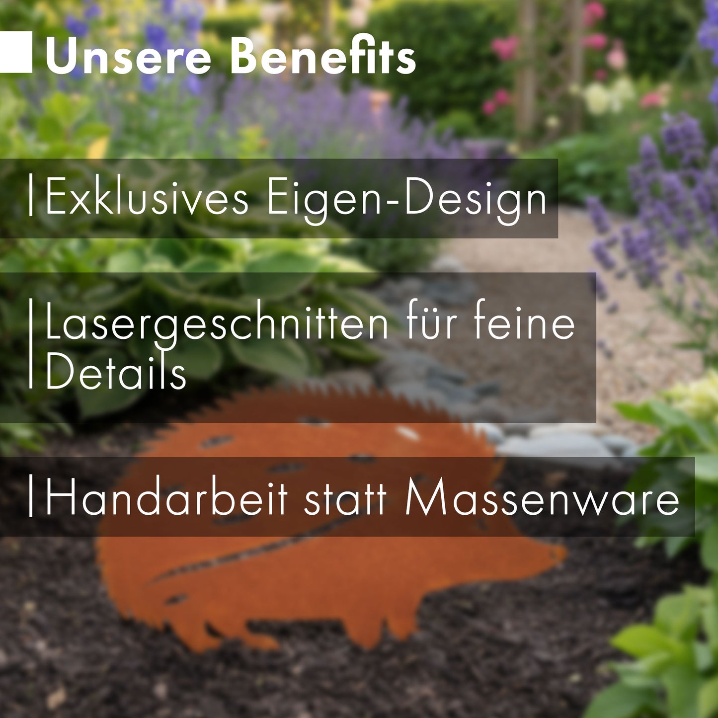 Gartenstecker Igel
