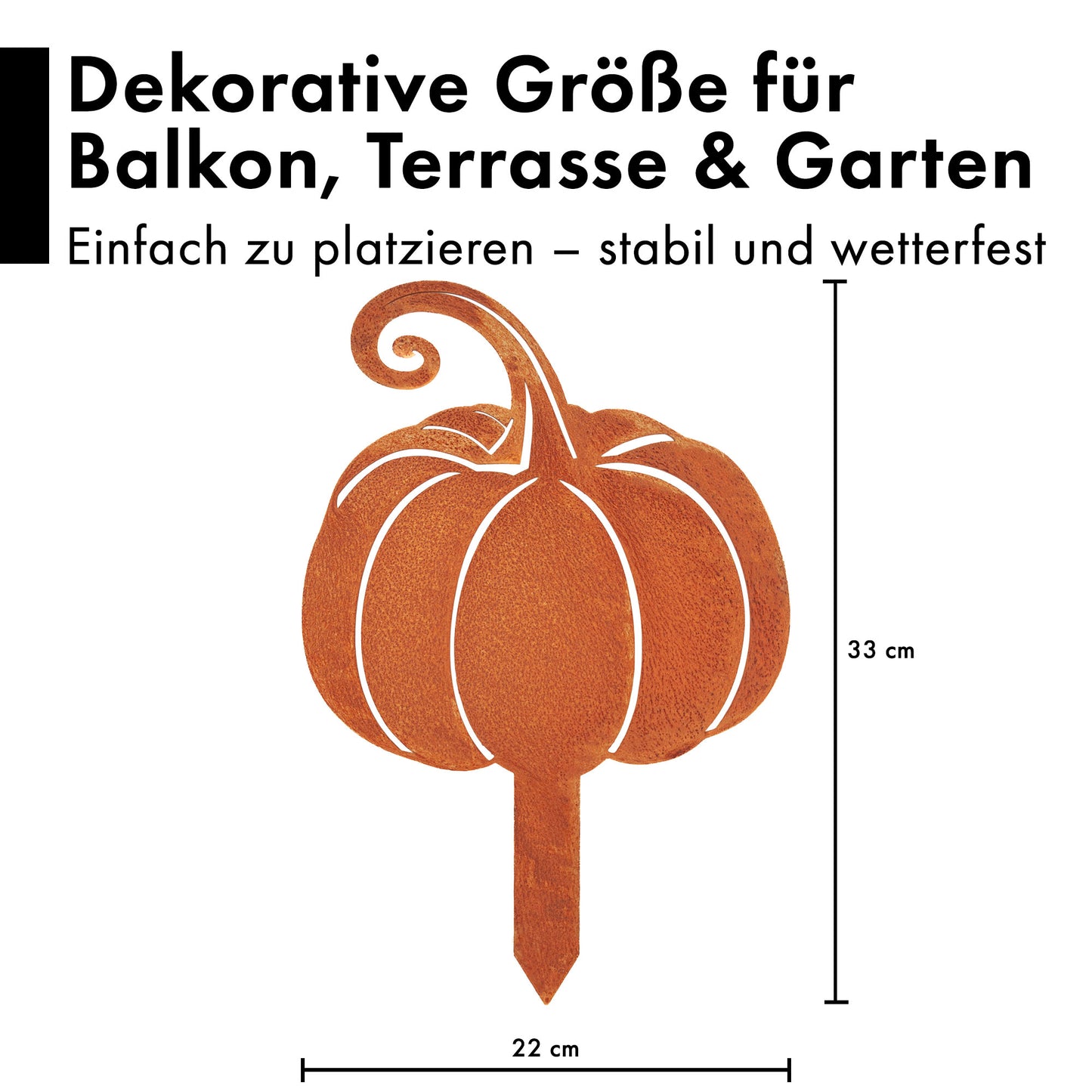 Gartenstecker Kürbis