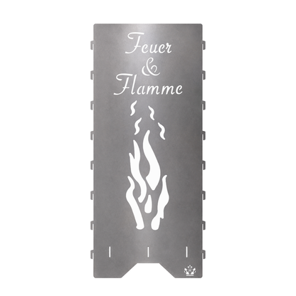 Feuertonne zur Hochzeit mit Feuer & Flamme und Tauben personalisiert