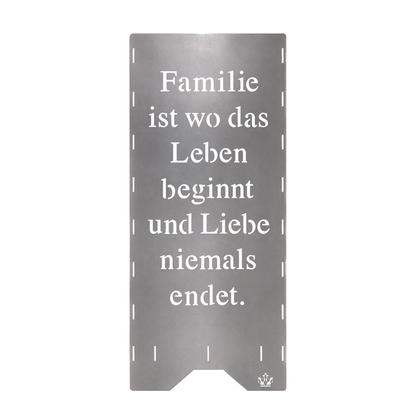 Fire barrel fire basket fire column | Family parents and a child and saying | Personalized