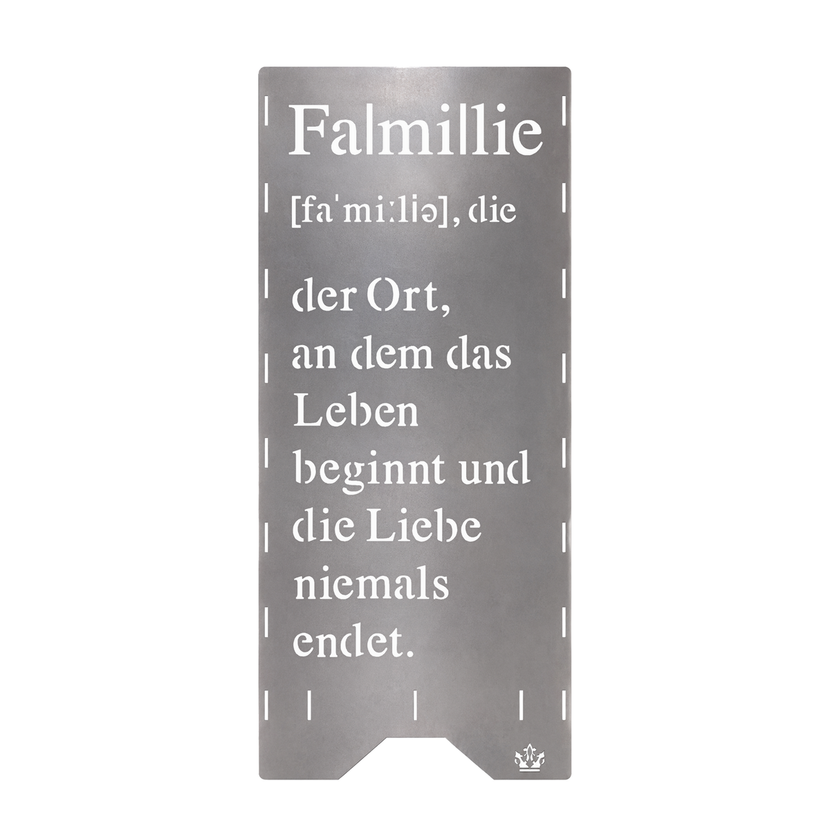 Seitenteil der Familientonne 100 cm mit Definition von Familie