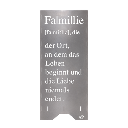 Seitenteil der Familientonne 100 cm mit Definition von Familie