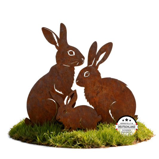 Gartenstecker-Set Hasen Familie