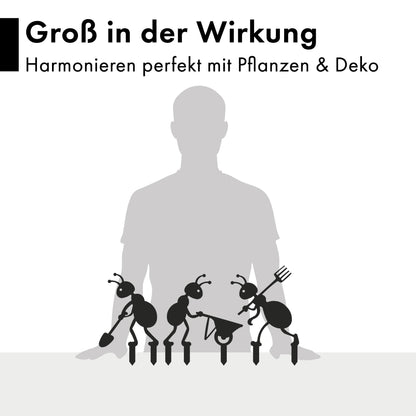 Gartenstecker-Set Ameisen