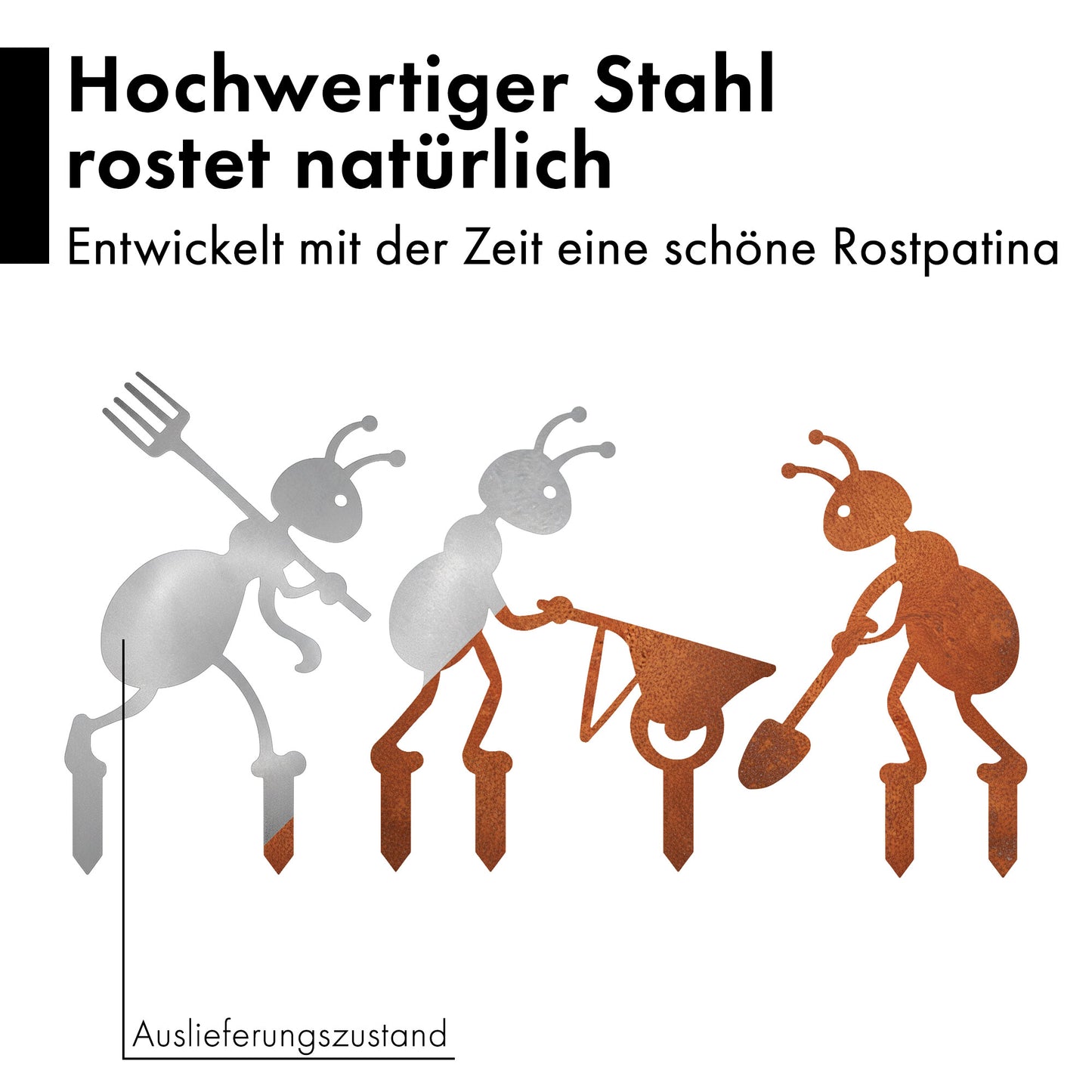 Gartenstecker-Set Ameisen