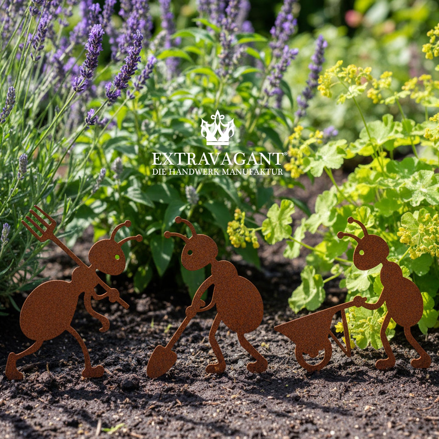 Gartenstecker-Set Ameisen