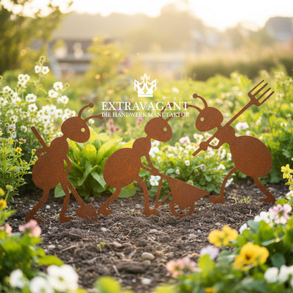 Gartenstecker-Set Ameisen