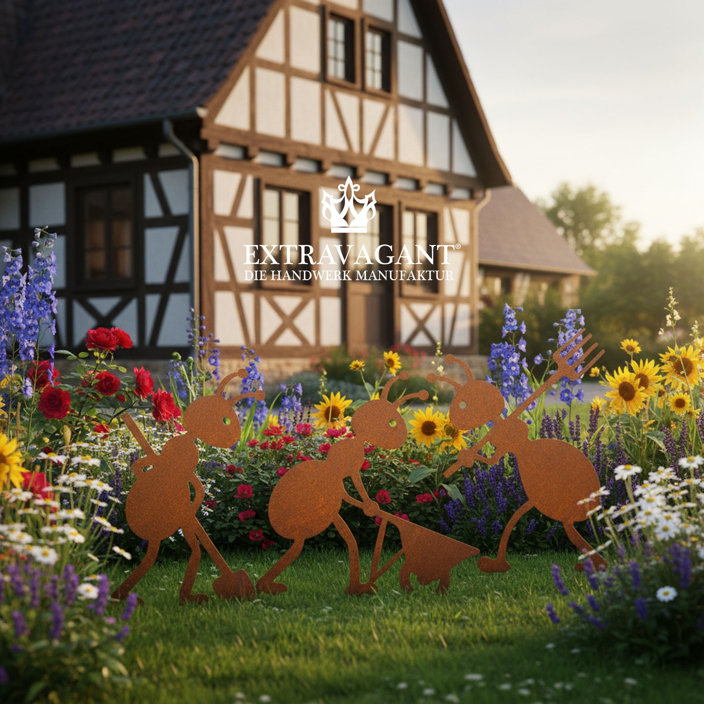 Gartenstecker-Set Ameisen