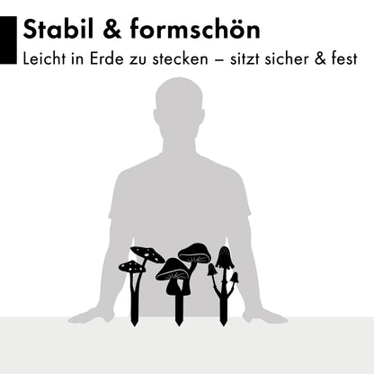 Gartenstecker-Set Pilze