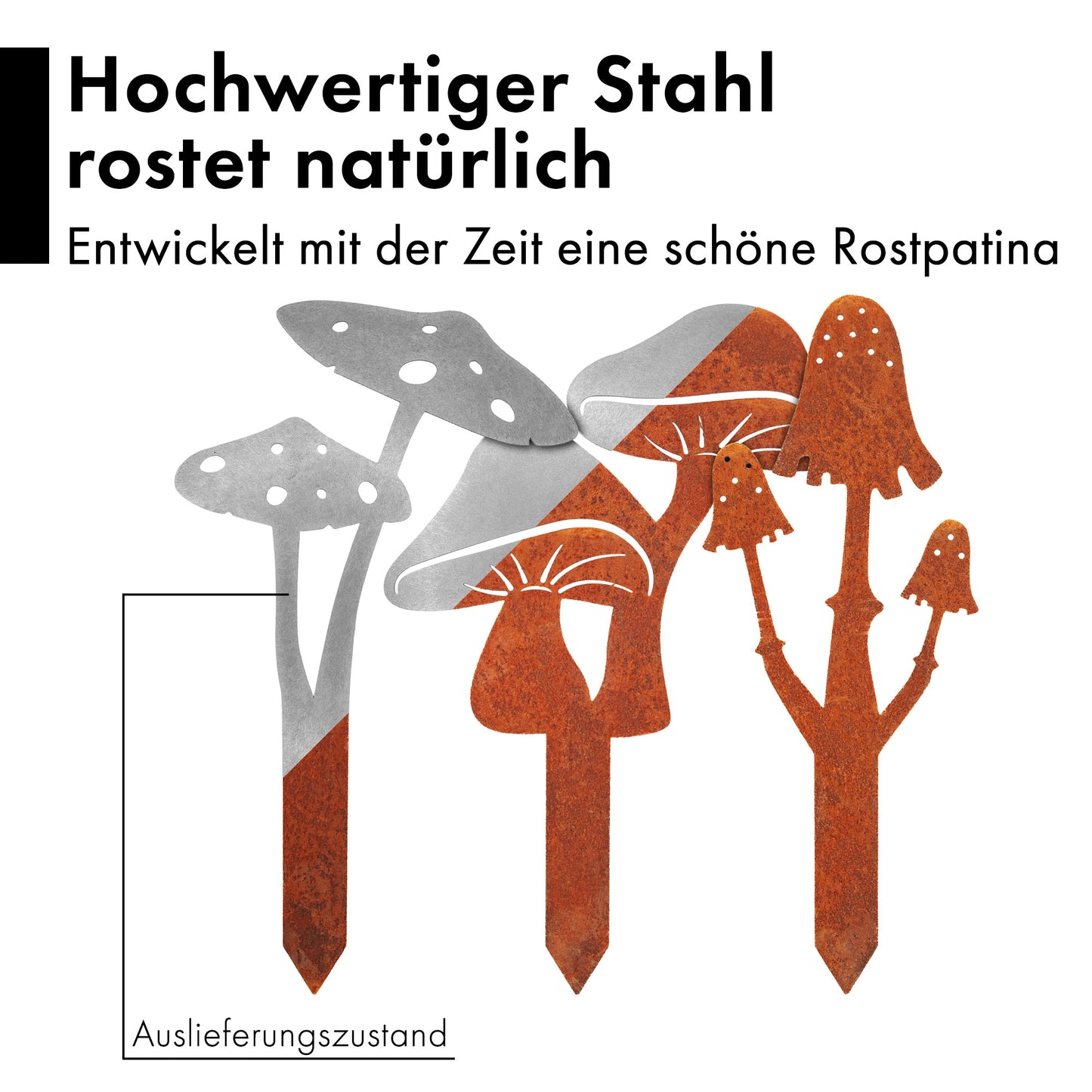 Gartenstecker-Set Pilze