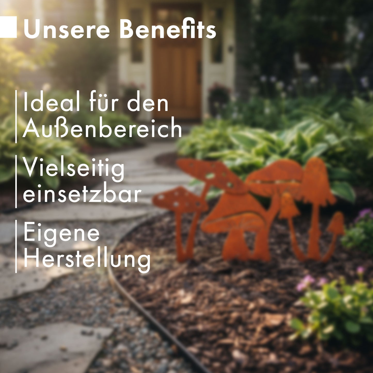 Gartenstecker-Set Pilze