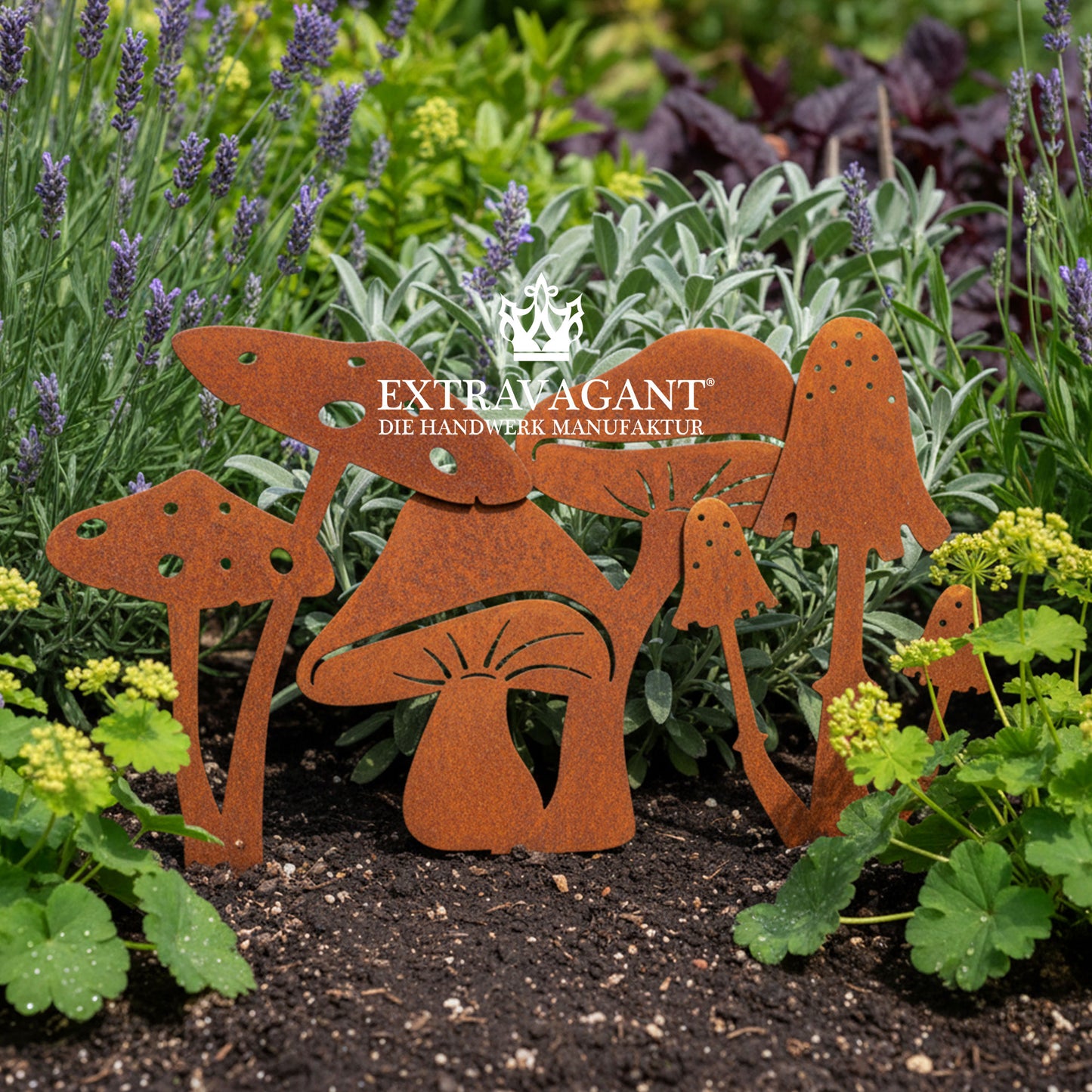 Gartenstecker-Set Pilze