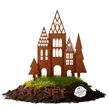 Gartenstecker-Set Häuser XXL